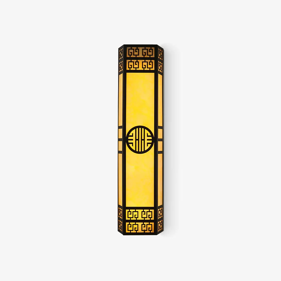 Stripe Outdoor LED Wall Light – Black & Light Yellow | IP65 Rated | Bright House