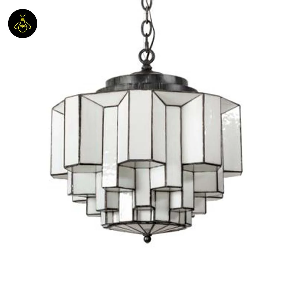 Black Metal LED Pendant Light – Minimalist 4-Circle Design | LED Pendant for Living & Dining Rooms | Bright House