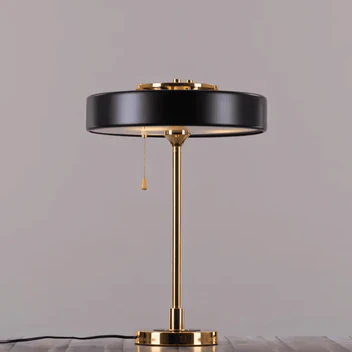 Brighthouse Retro Round Metal Study Table Lamp – Distressed Copper Finish, 35×35×49 cm, for Stylish Interiors